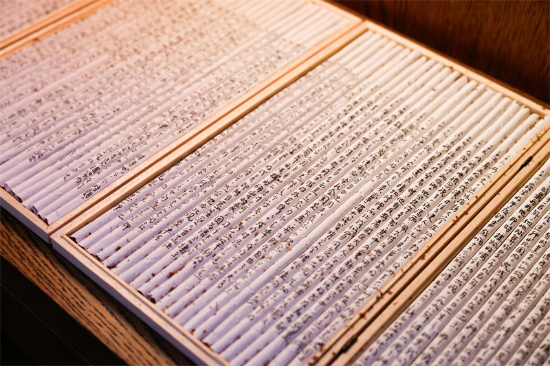 艺术家徐冰作品《烟草计划–杂书卷》（局部）